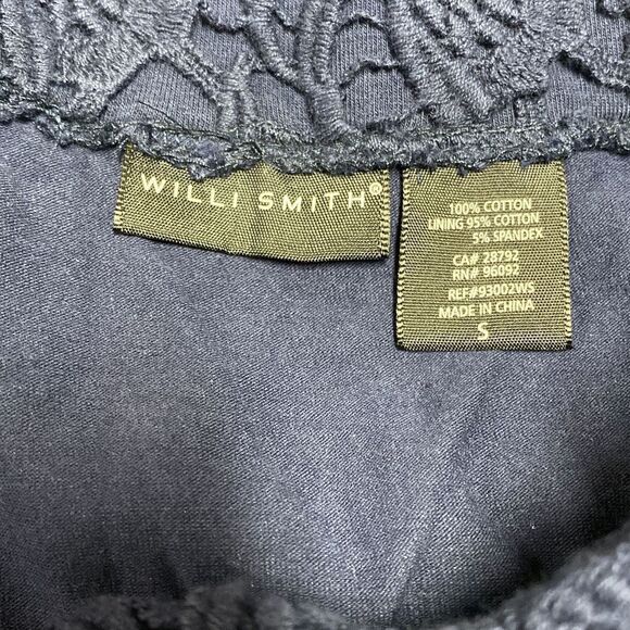 Willi Smith Navy Lace Overlay Skirt Size Small NEW - Picture 4 of 5